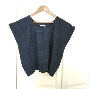 Mira Blackman indigo box top